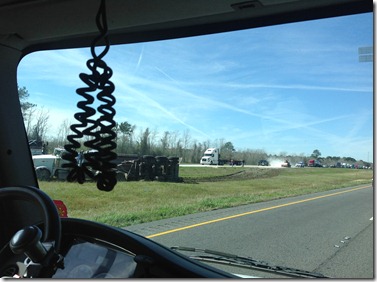Overturned truck