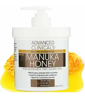 Advanced Clinicals Manuka Honey Cream Face Moisturizer & Body Butter Lotion For Dry Skin