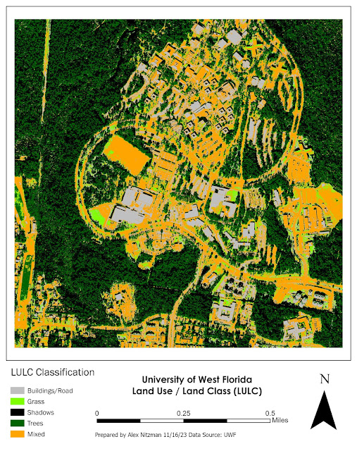 LULC Map of UWF using Unsupervised Image Classification