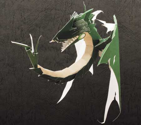 Green Wyvern Papercraft