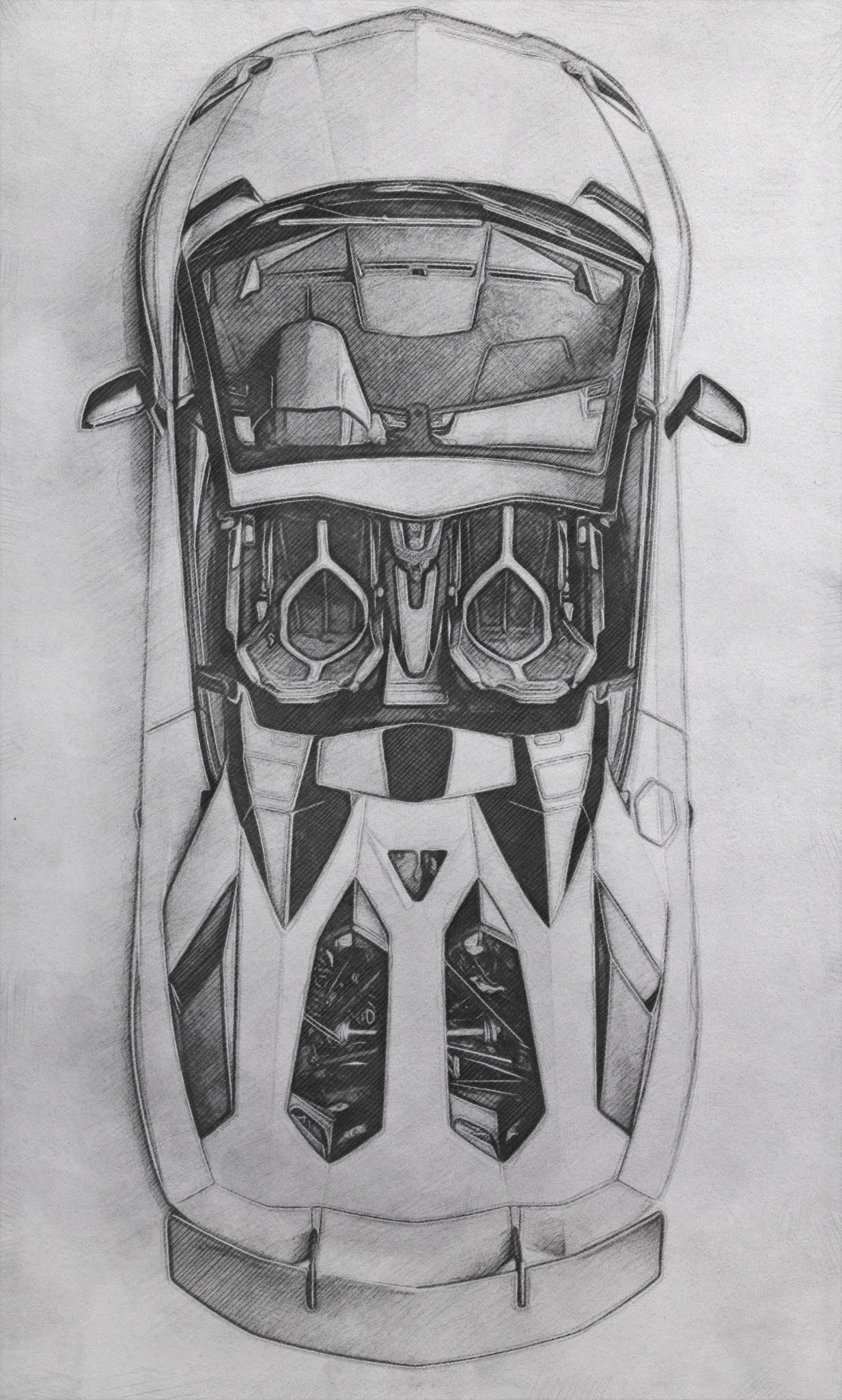 pencil lamborghini aventador lp750-4 drawing 2016