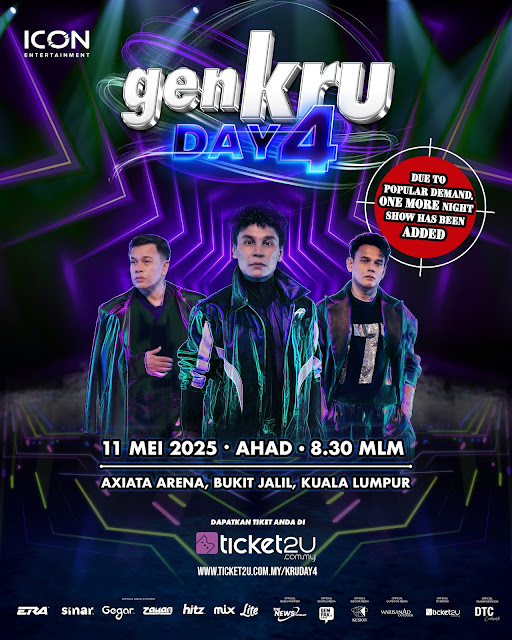 TIKET KONSERT GENKRU HARI KEEMPAT MULA DIJUAL PADA 8 MEI 2025 JAM 1 PETANG