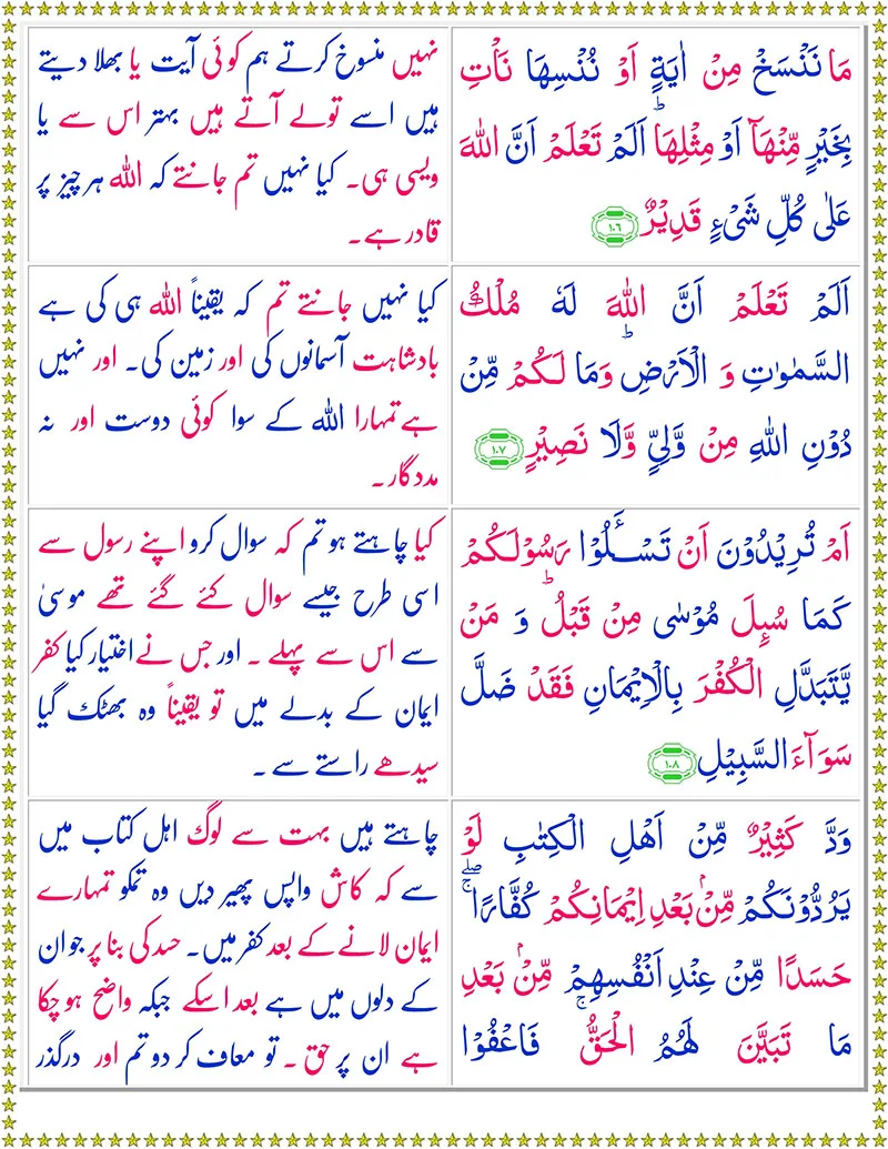 Surah Al Baqarah with Urdu Translation Page 2,Surah Al Baqarah  with Urdu Translation,Quran with Urdu Translation,Quran,