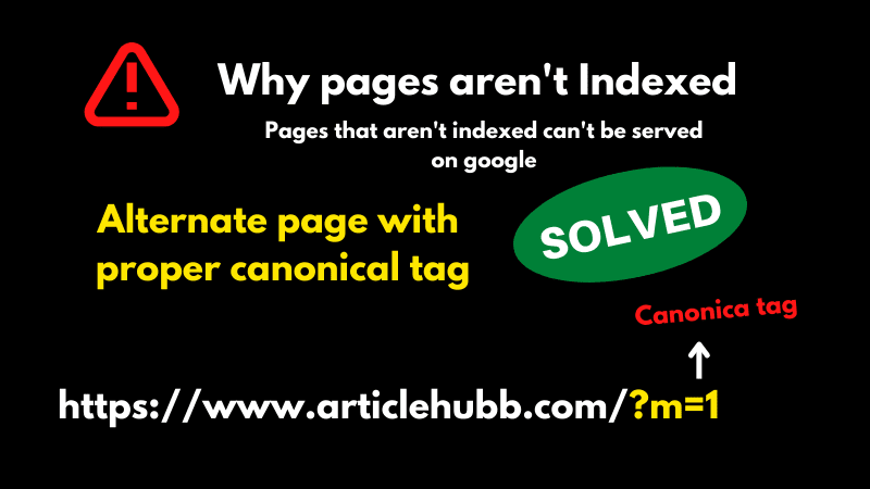 Alternate page with proper canonical tag issue in blogger