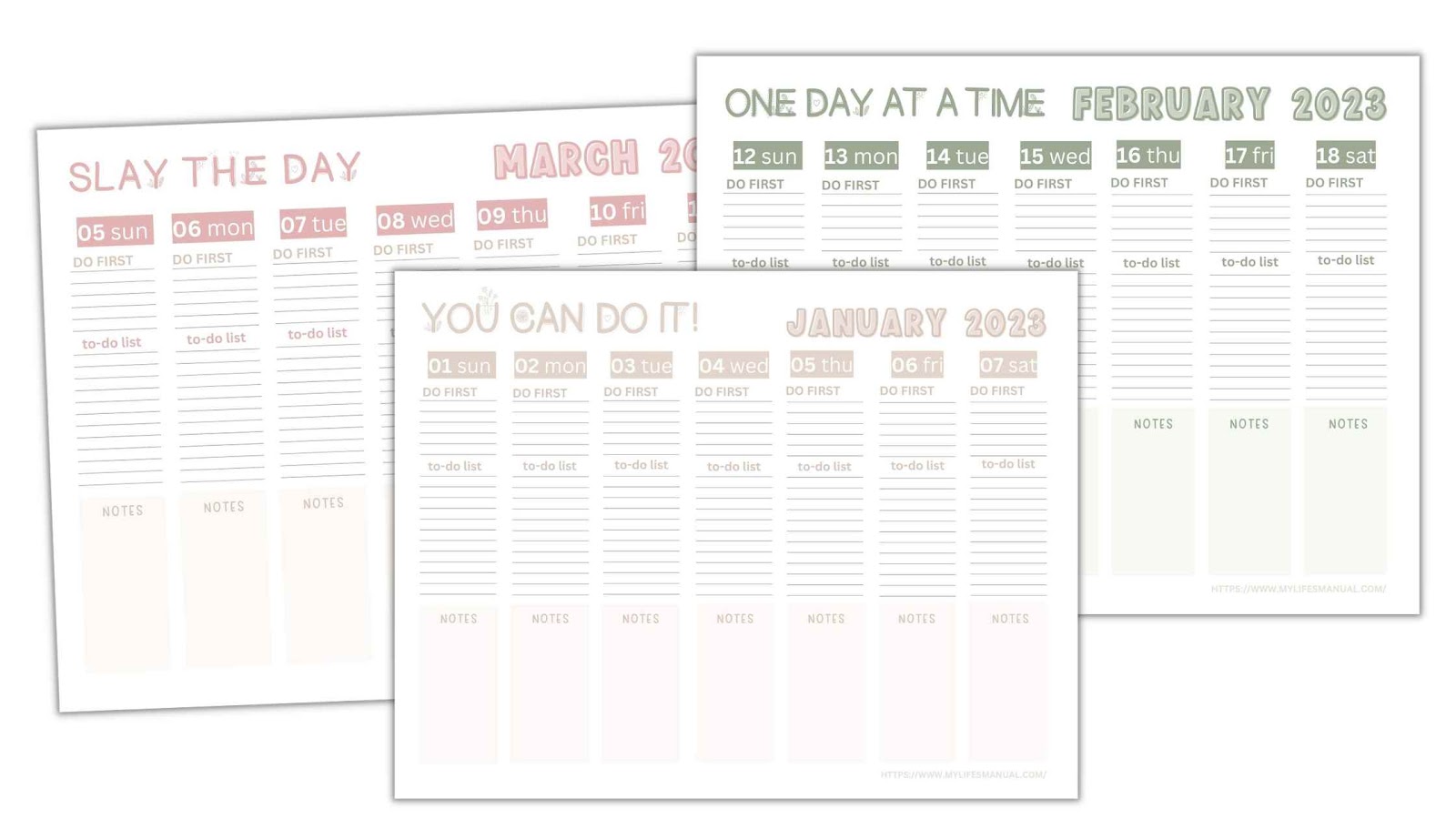 Weekly Calendar Checklist Printables To Get Your Entire Week Organized