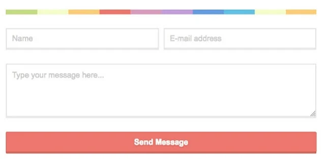 Rainbow Divider CSS Custom Contact Form