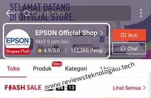 mengecek alamat toko di shopee