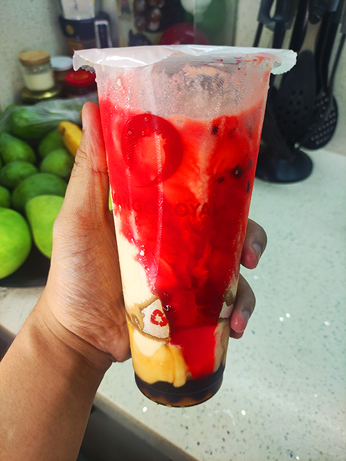 mango strawberry mango royal milkshake