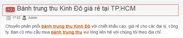 Chỉnh tiêu đề bài viết thành h1