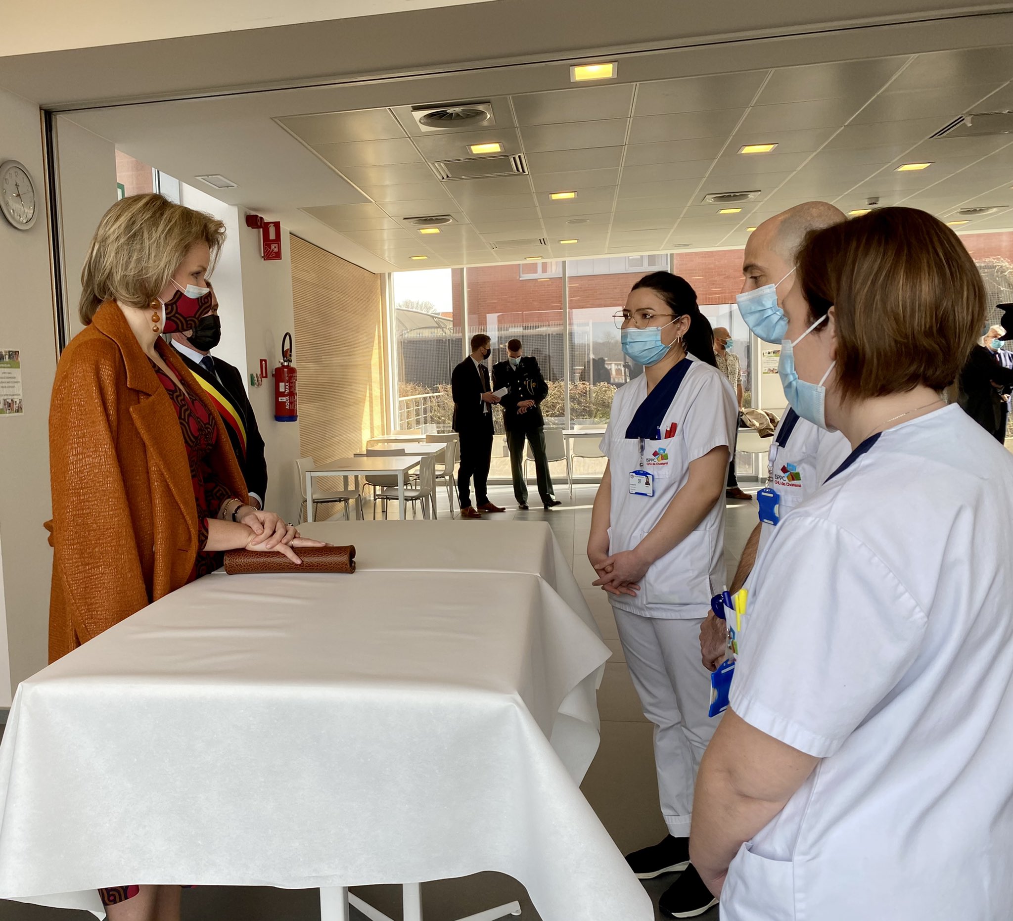 King Philippe and Queen Mathilde of Belgian visited the Marie Curie Hospital