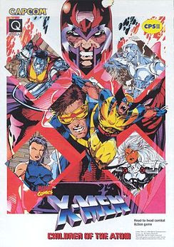 X-Men Children of the Atom+arcade+game+portable+retro+2d+fighter+art+flyer