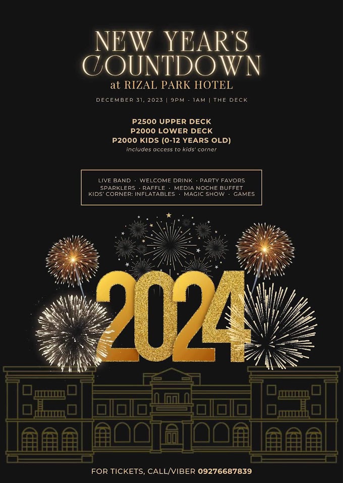 Manila’s most spectacular countdown party at Rizal Park Hotel 
