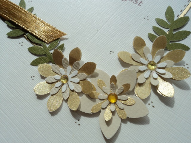 Golden Wedding Anniversary Card 1 I've used a variety of punches for the