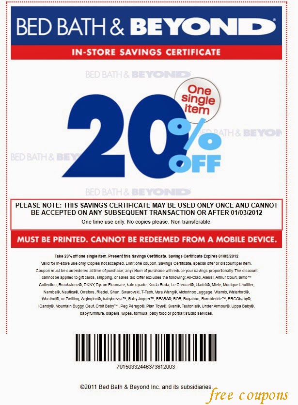 bed bath and beyond coupons april 2014 lots of coupons for bed bath ...