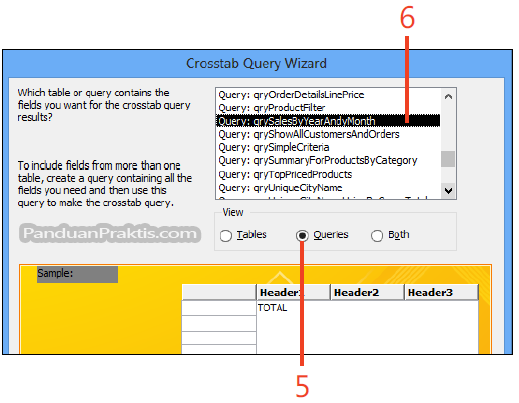 Cara Membuat Query Crosstab Menggunakan Query Wizard Di Access 2013