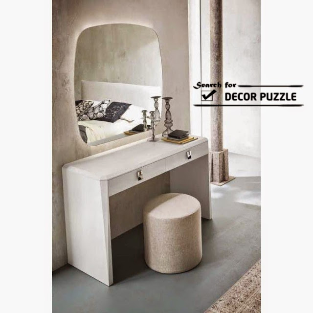  modern white dressing table with mirror, dressing table contemporary lighting 