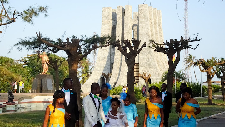 Wedding at the memorial park in Ghana