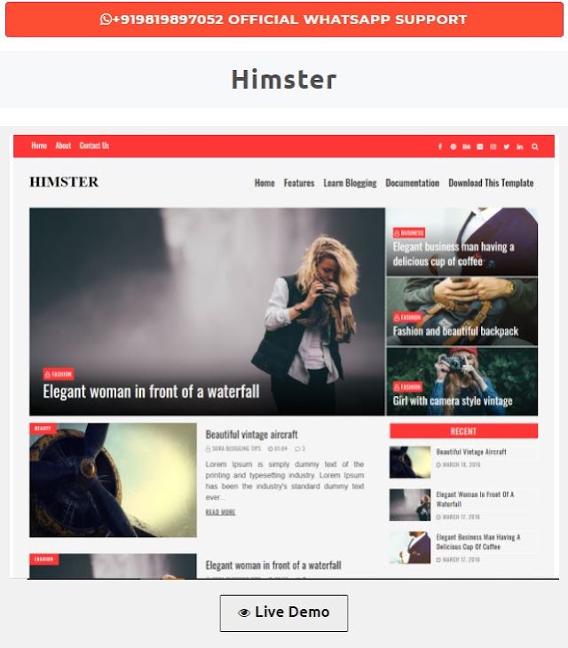 BÀI 1 : Hướng dẫn cách cài đặt Template cho Blogspot miễn phí với template Himster
