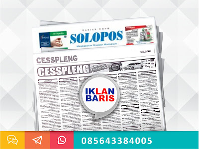 pasang iklan baris di koran Solopos