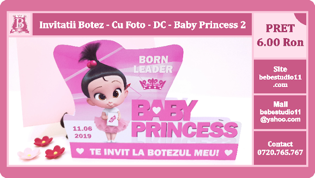 invitatii botez Baby Princess