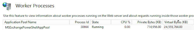 IIS Manager RAM Consumption