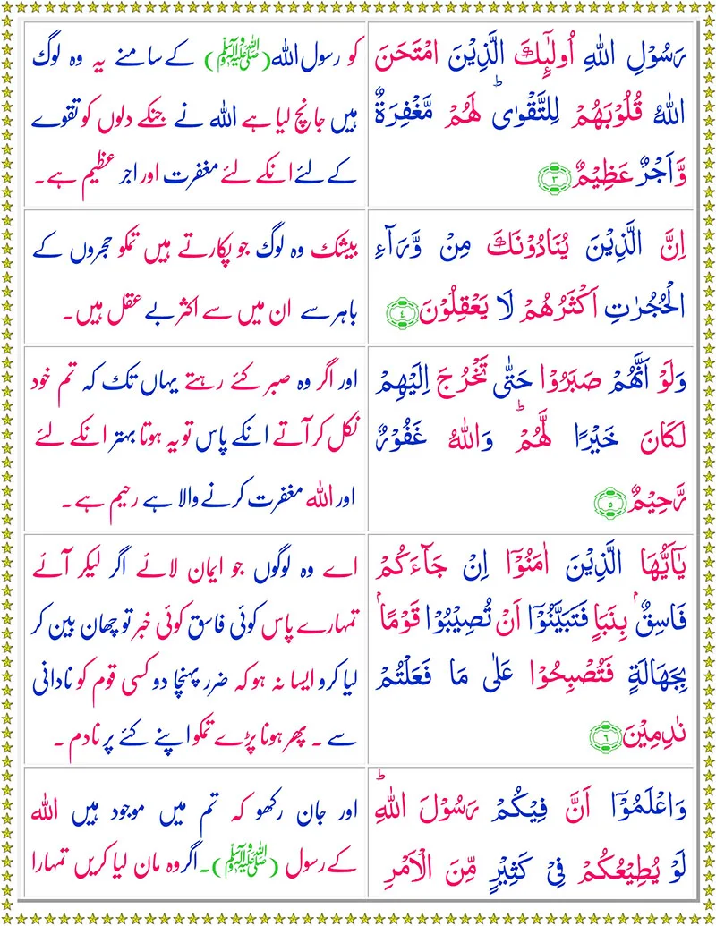 Surah Al-Hujurat with Urdu Translation,Quran,Quran with Urdu Translation,