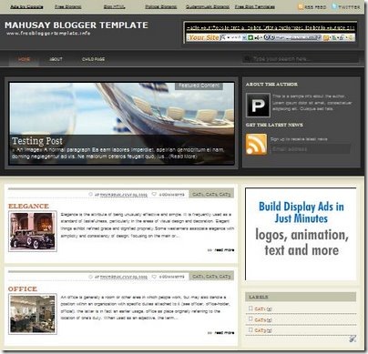 mahusay blogger template