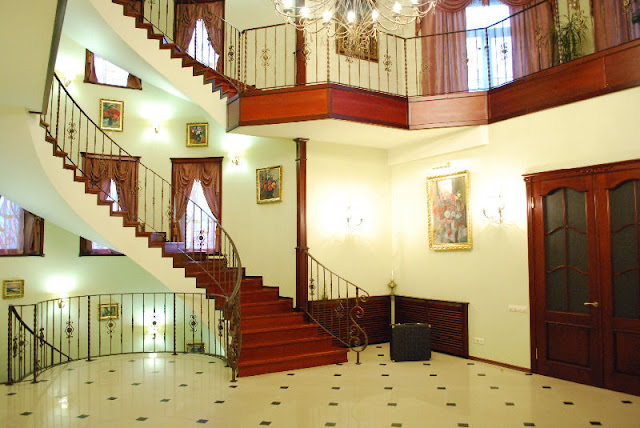Stairway in the three-story house