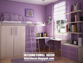 purple childrens bedroom interior design, purple kids bedroom furniture