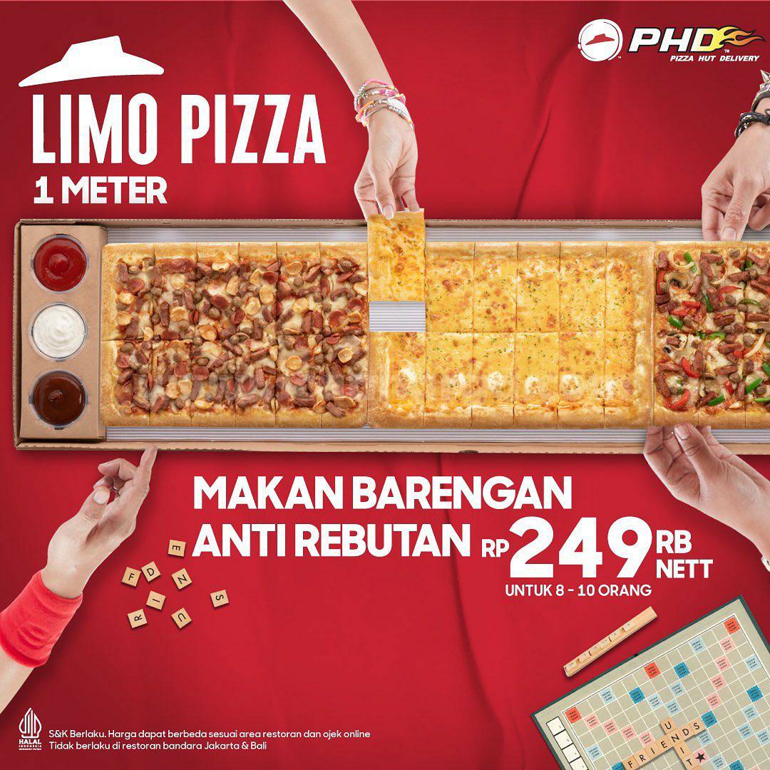 Promo PHD L1MO PIZZA – Harga LIMO mulai 249Rb Pas buat 8-10 orang