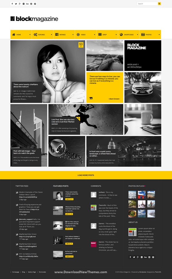 Flat and Minimalist Magazine Blog Theme 