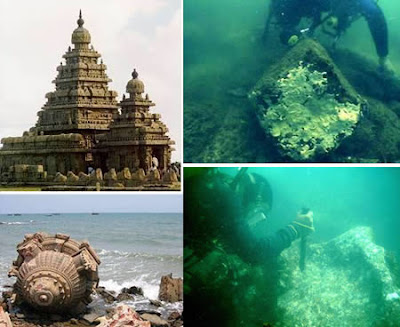 The submerged temples of Mahabalipuram (India)