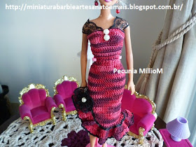 Vestido de Croche e Sapatinhos Com Renda Para Barbie Criados Por Pecunia MillioM 7