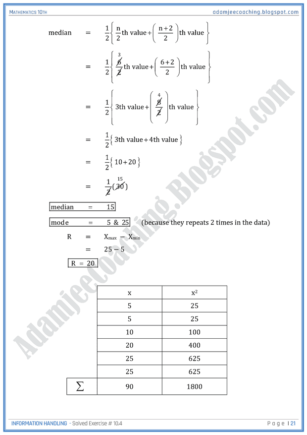 information-handling-exercise-10-4-mathematics-10th