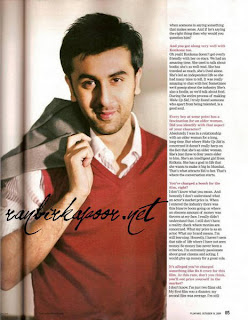 Ranbir Kapoor Filmfare India October 2009