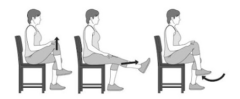 Hip and Knee Extension Illustration