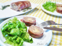 Rulada de carne cu branza invelita in bacon