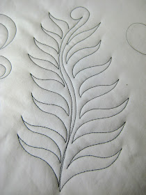 Fern Feather Free Motion Quilting design