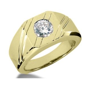 1.00 Karat Herren- Diamantring aus 585er Gelbgold