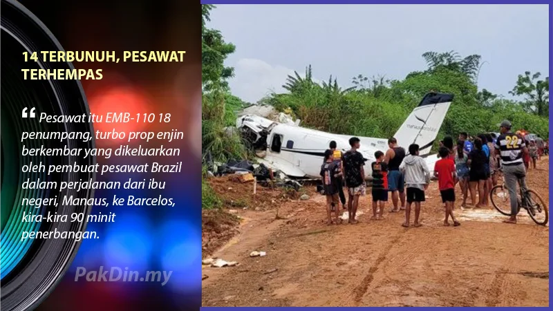 [VIDEO] 14 terbunuh, pesawat terhempas