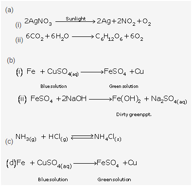 Selina ICSE Solutions for Class 9 Chemistry Chapter 2  Chemical Changes and Reactions
