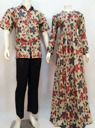 17+ Contoh Model Baju Gamis Batik Desain Terbaik 2018