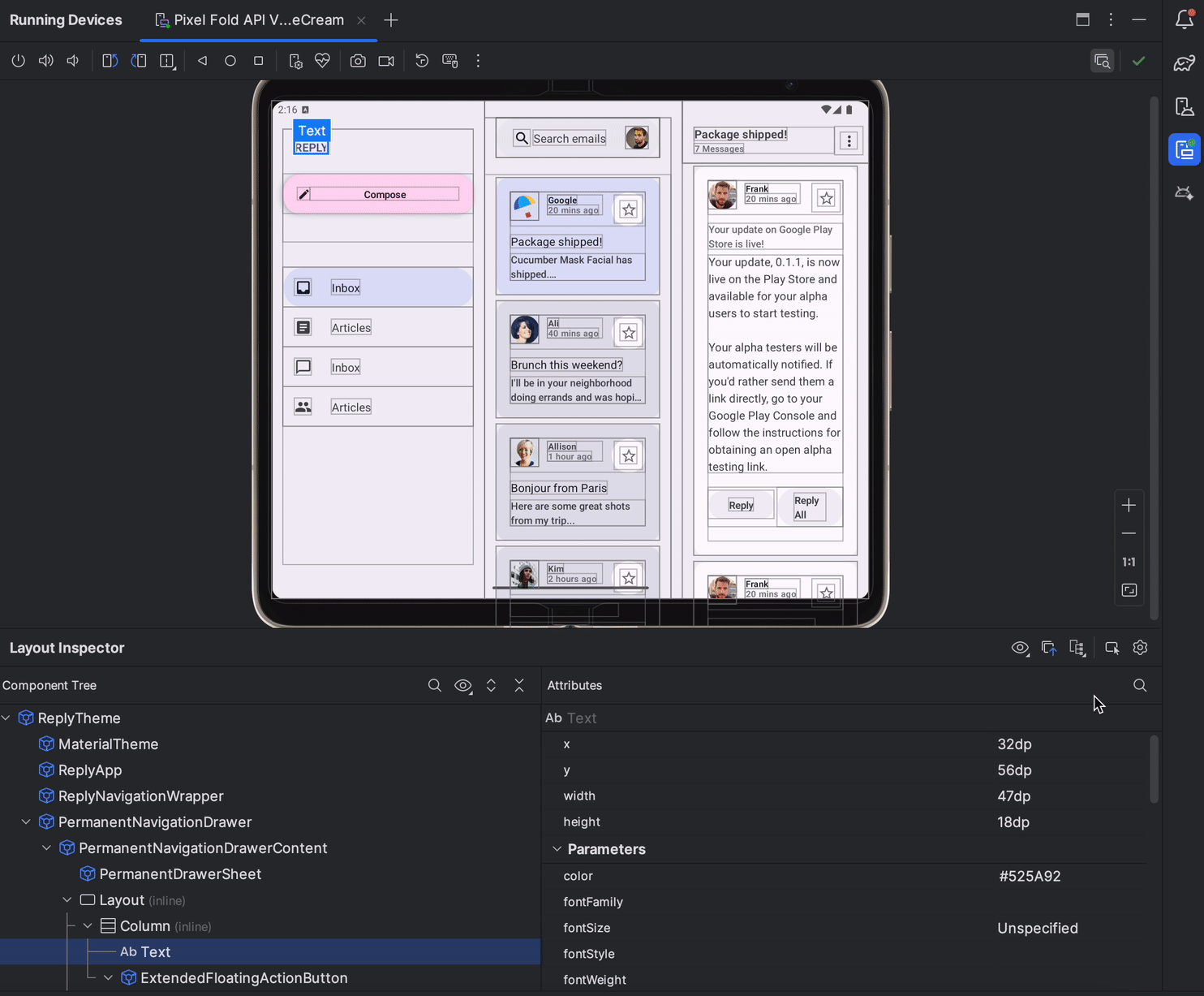 Layout checker included with Pixel Fold Emulator