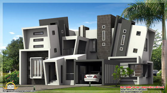 4 bedroom ultra modern house elevation