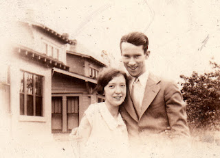 Edna Hendricks (daughter of Hannah Meinzen) with Russell Pugh