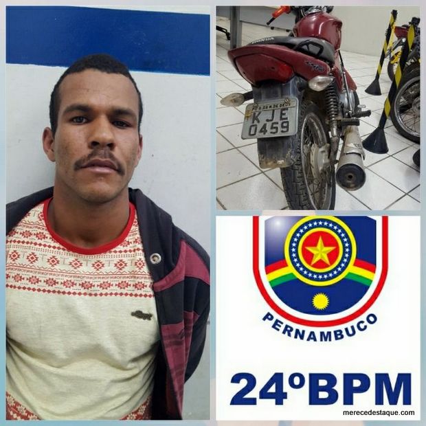 Moto roubada é recuperada pela polícia em Santa Cruz do Capibaribe