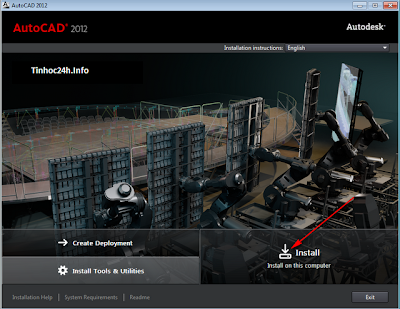 AutoCAD 2012 Setup step 1