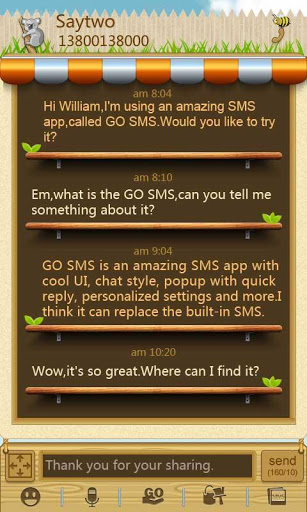 Tema GO SMS Pro yang Bagus, Baik | Secret Garden Download