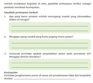 Kunci Jawaban Kelas 5 Tema 6 Subtema 2 Halaman 71-77 Perpindahan Panas Atau Kalor