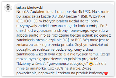 Zaufałem idei. Cóż -30% na starcie.